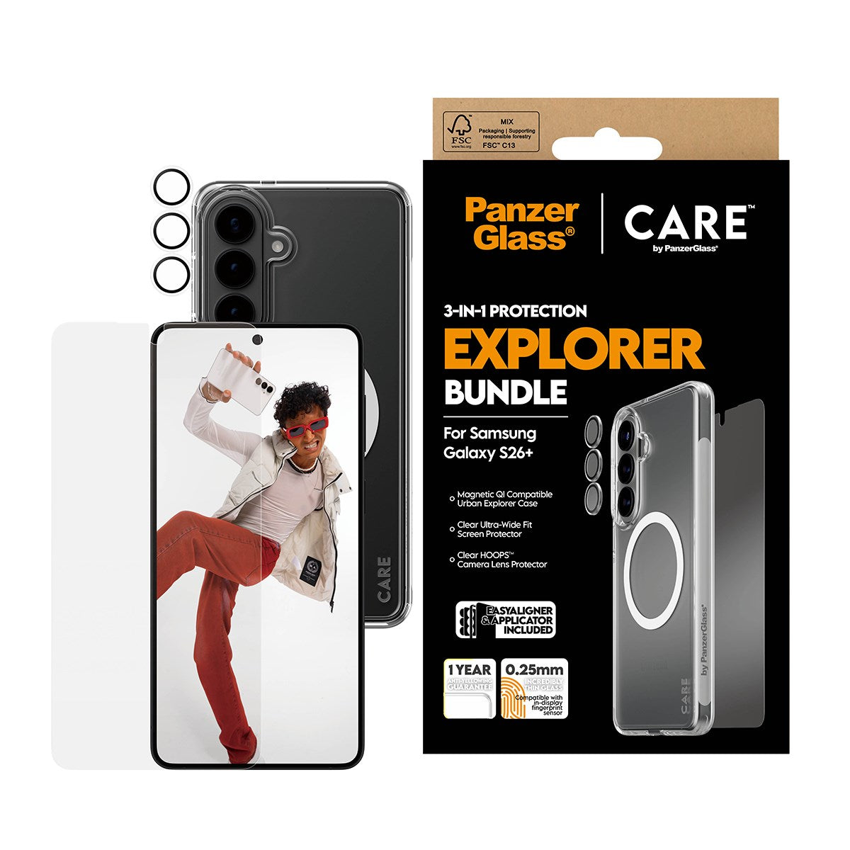 PanzerGlass® | CARE™ by PanzerGlass® 3-in-1 Set Samsung Galaxy S26+