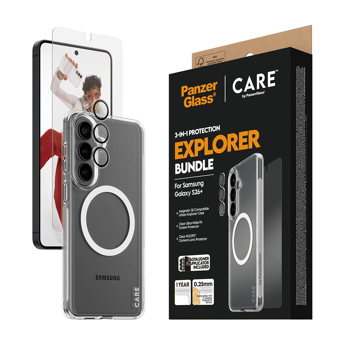 PanzerGlass® | CARE™ by PanzerGlass® 3-in-1 Set Samsung Galaxy S26+