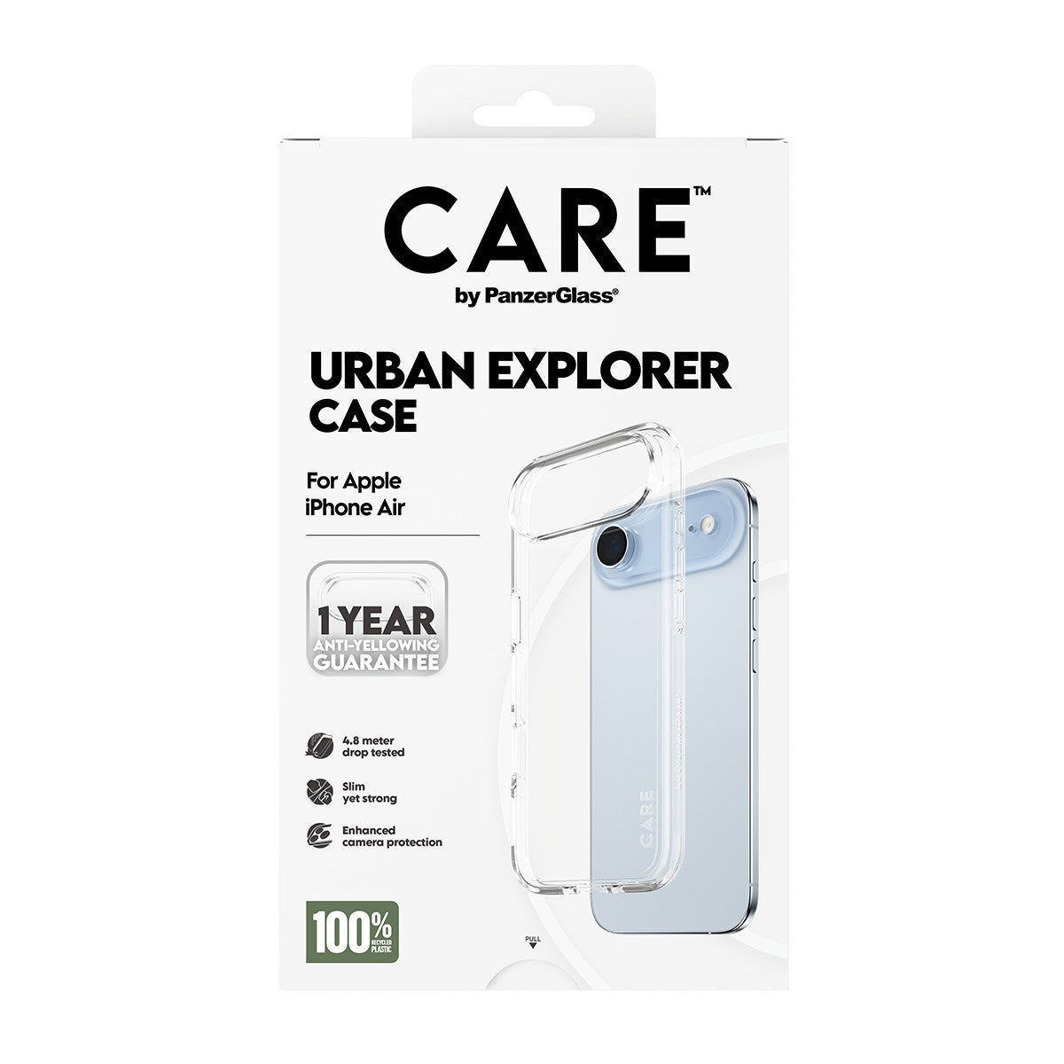 CARE by PanzerGlass® Flagship Case Transparent Urban Explorer m. Klarer Rahmen iPhone Air