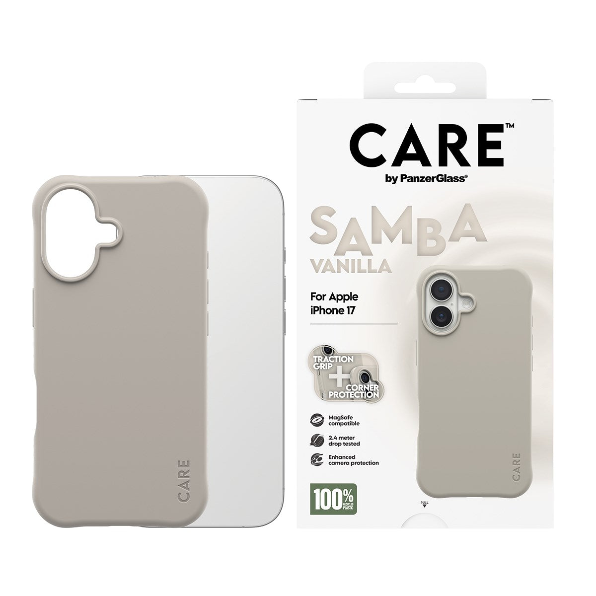 CARE by PanzerGlass® Fashionable Case Samba Vanilla m. MagSafe iPhone 17