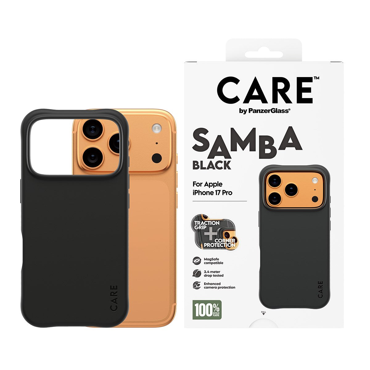 CARE by PanzerGlass® Fashionable Case Samba Schwarz m. MagSafe iPhone 17 Pro