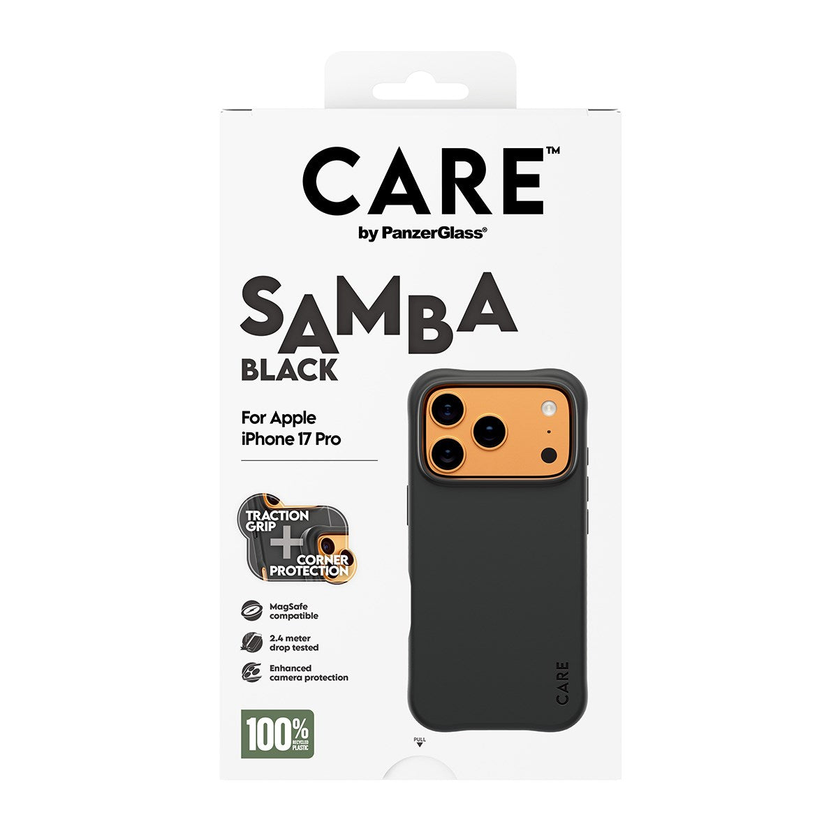 CARE by PanzerGlass® Fashionable Case Samba Schwarz m. MagSafe iPhone 17 Pro