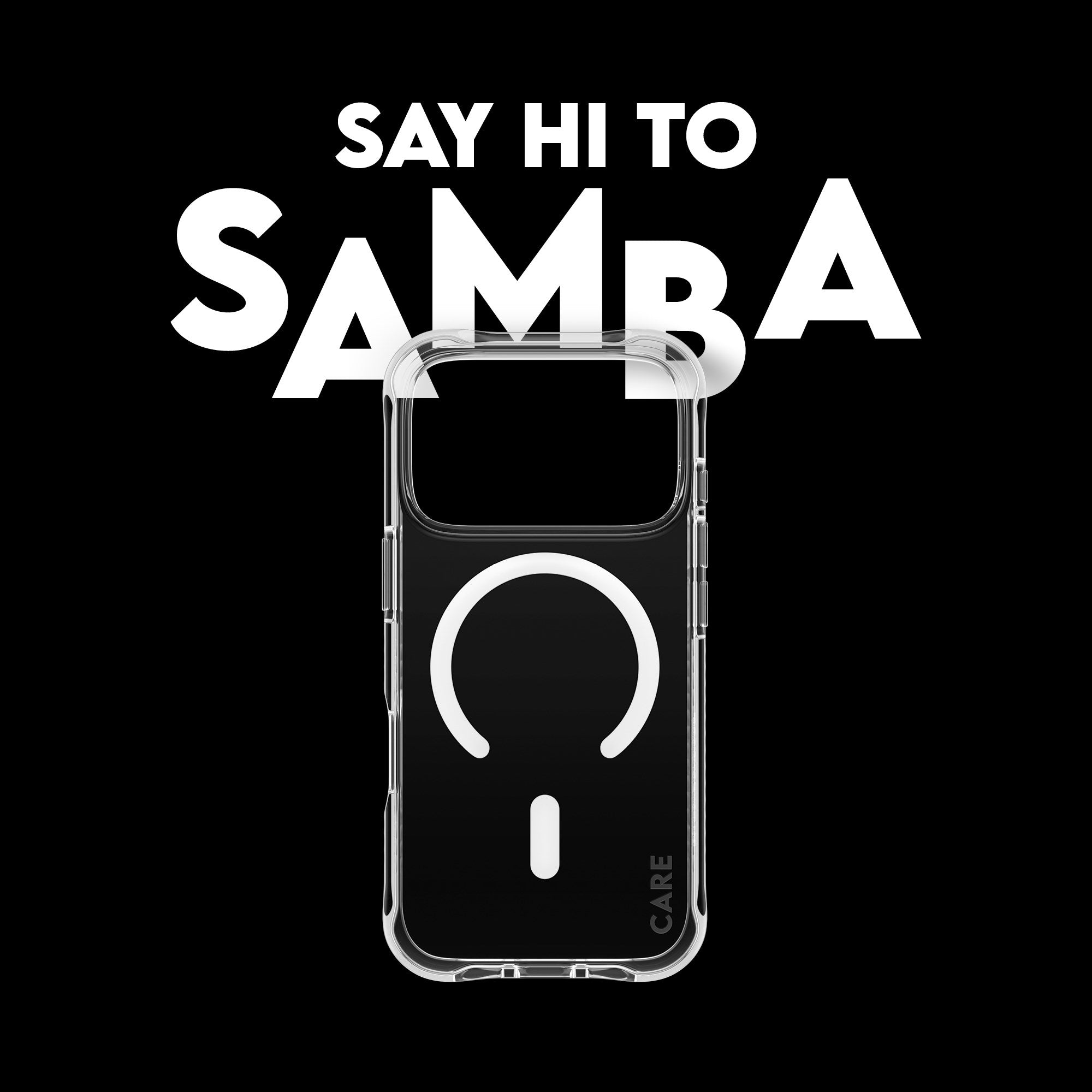 CARE by PanzerGlass® Fashionable Case Samba Transparent m. Weiß MagSafe iPhone 17 Pro