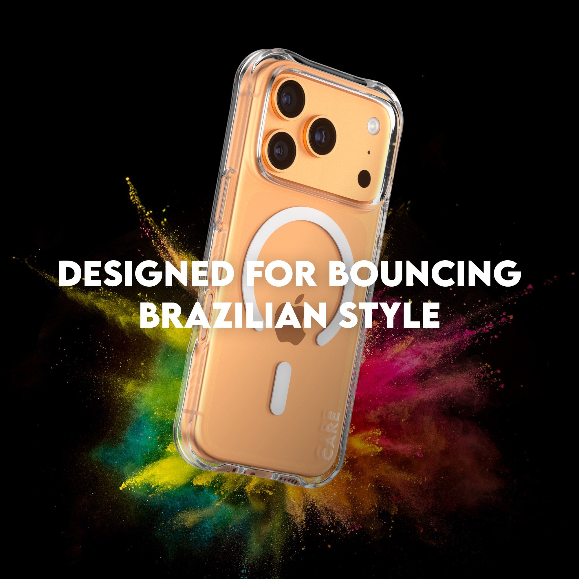 CARE by PanzerGlass® Fashionable Case Samba Transparent m. Weiß MagSafe iPhone 17 Pro