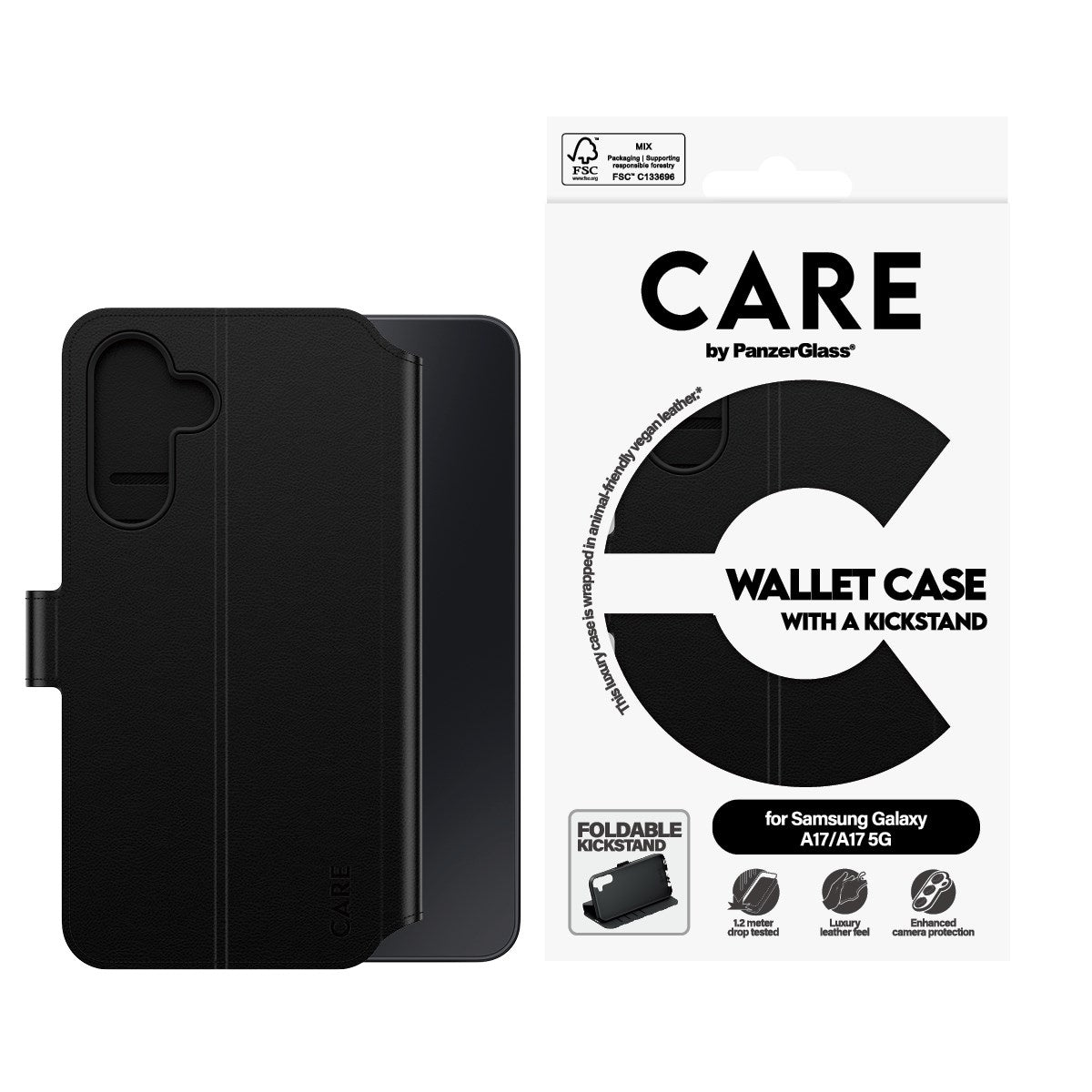 CARE by PanzerGlass® Wallet Case m. Kickstand Samsung Galaxy M17 5G | A17 | A17 5G