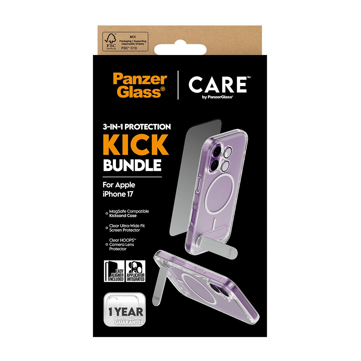 PanzerGlass® | CARE by PanzerGlass® 3-in-1 Kick Set iPhone 17
