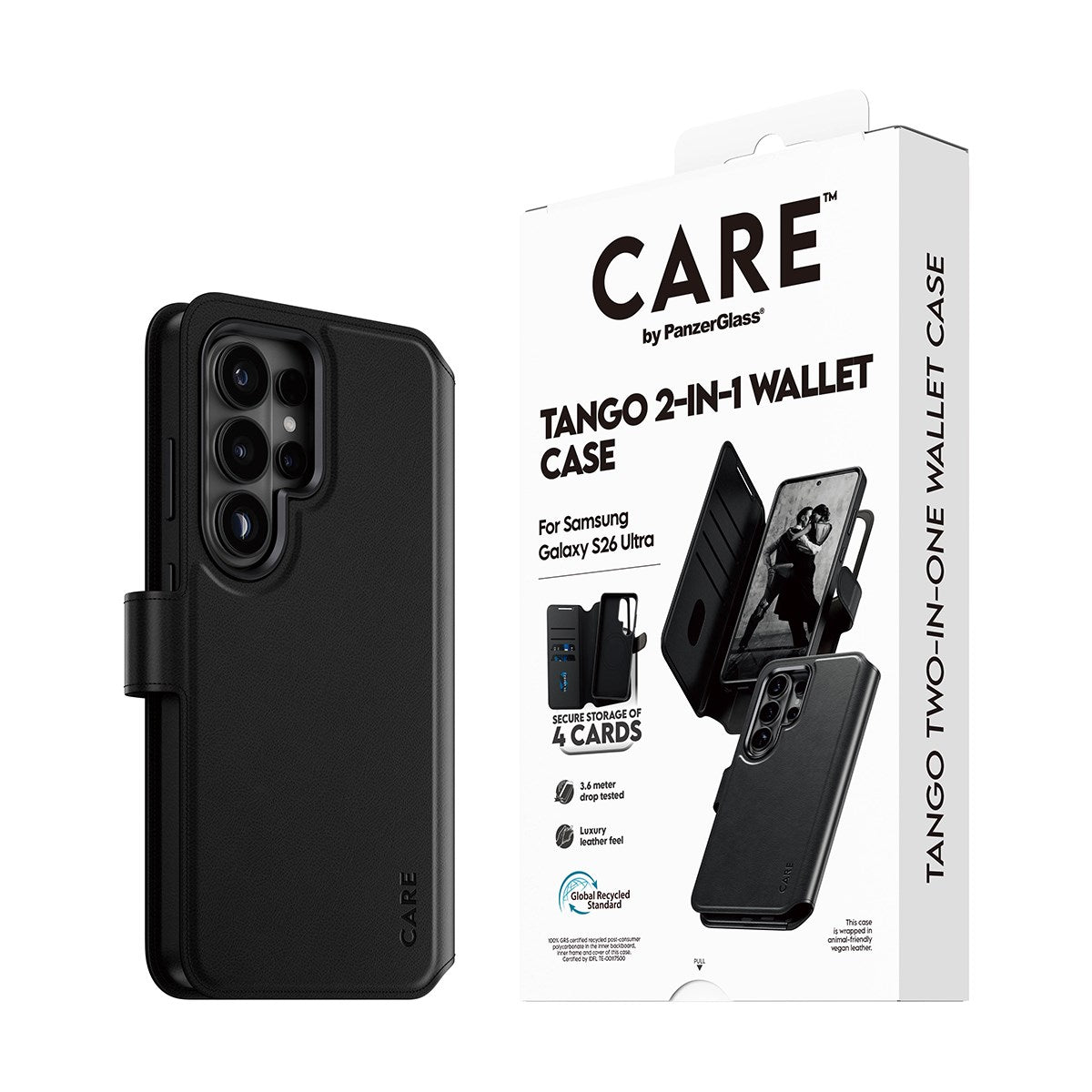 CARE™ by PanzerGlass® Case Tango 2-in-1 Wallet m. Qi Samsung Galaxy S26 Ultra