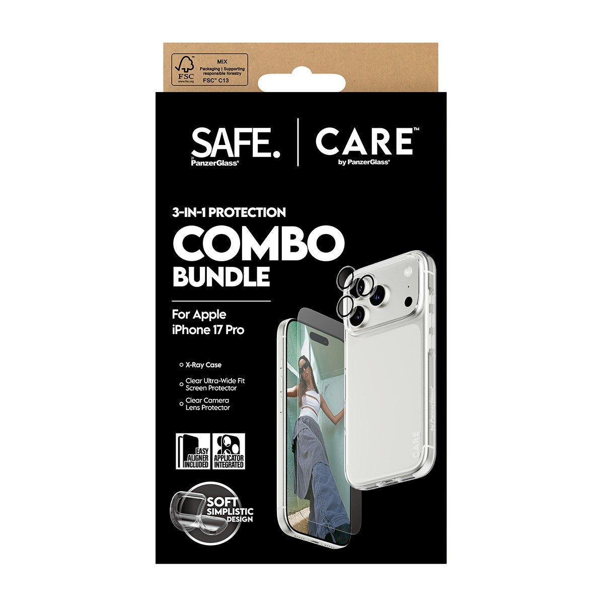 SAFE. | CARE by PanzerGlass® 3-in-1 Combo Set iPhone 17 Pro