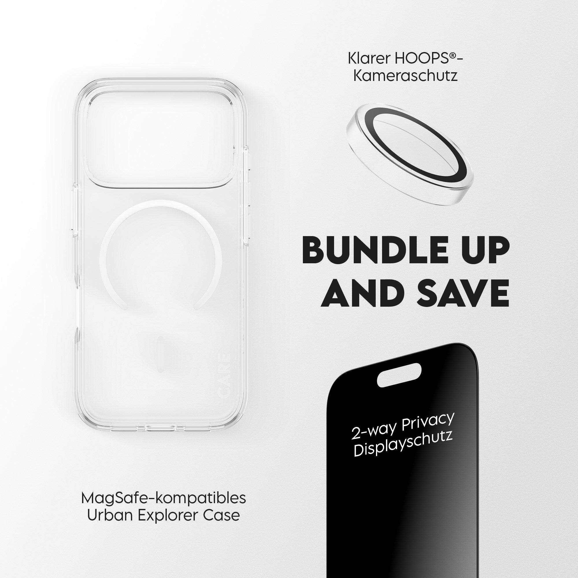 PanzerGlass® | CARE™ by PanzerGlass® 3-in-1 Privacy Set iPhone 17 Pro