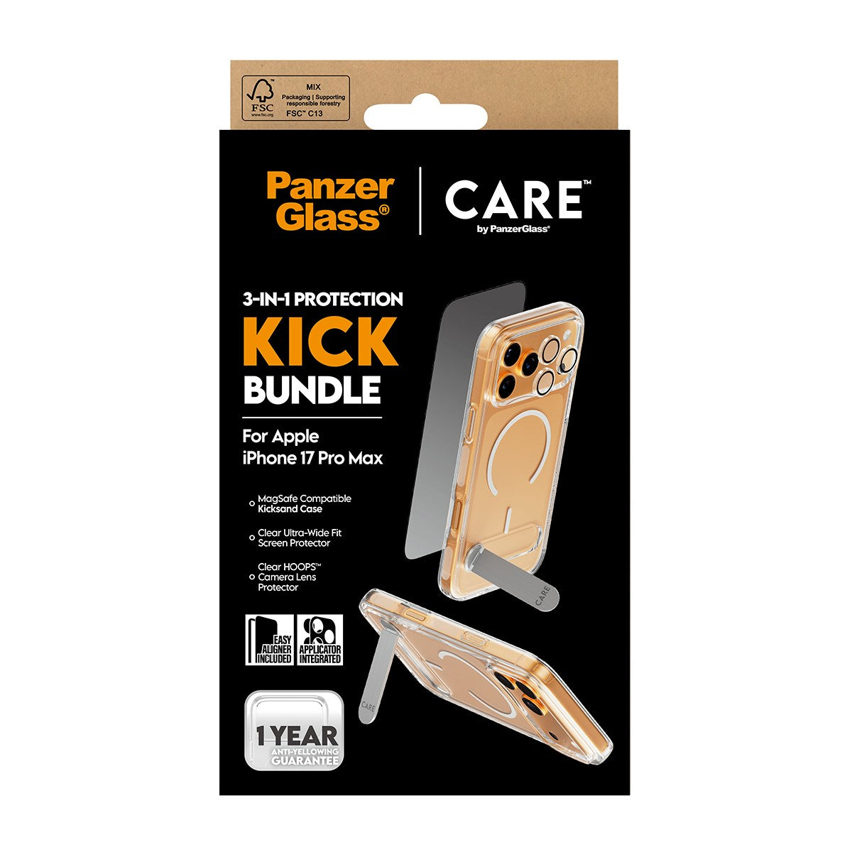 PanzerGlass® | CARE by PanzerGlass® 3-in-1 Kick Set iPhone 17 Pro Max