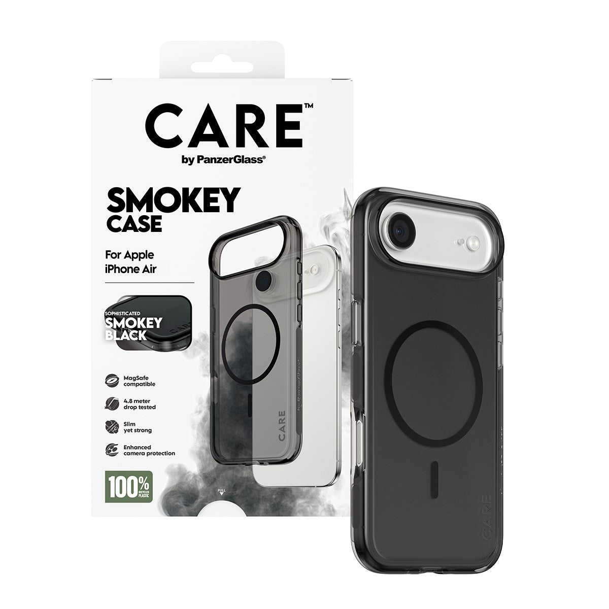 CARE by PanzerGlass® Flagship Case Urban Explorer Smokey m. Schwarz MagSafe iPhone Air