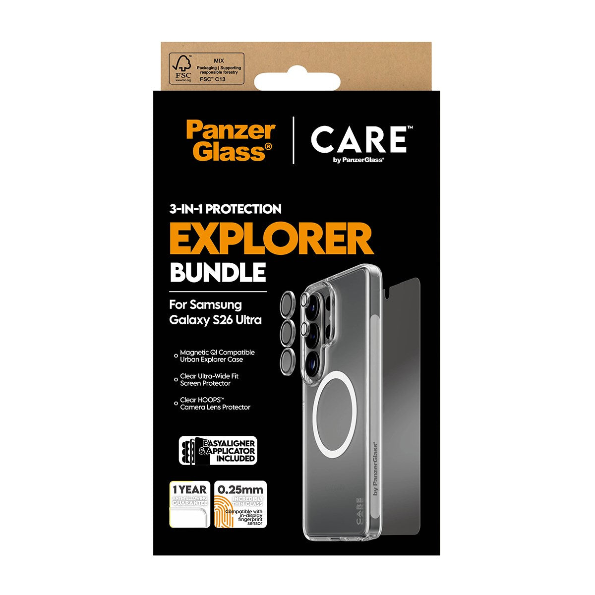 PanzerGlass® | CARE™ by PanzerGlass® 3-in-1 Set Samsung Galaxy S26 Ultra