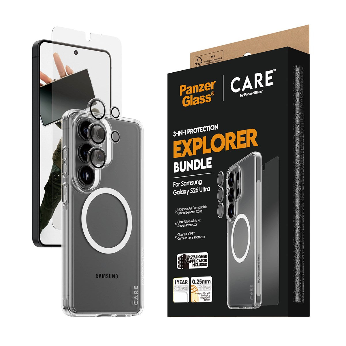 PanzerGlass® | CARE™ by PanzerGlass® 3-in-1 Set Samsung Galaxy S26 Ultra