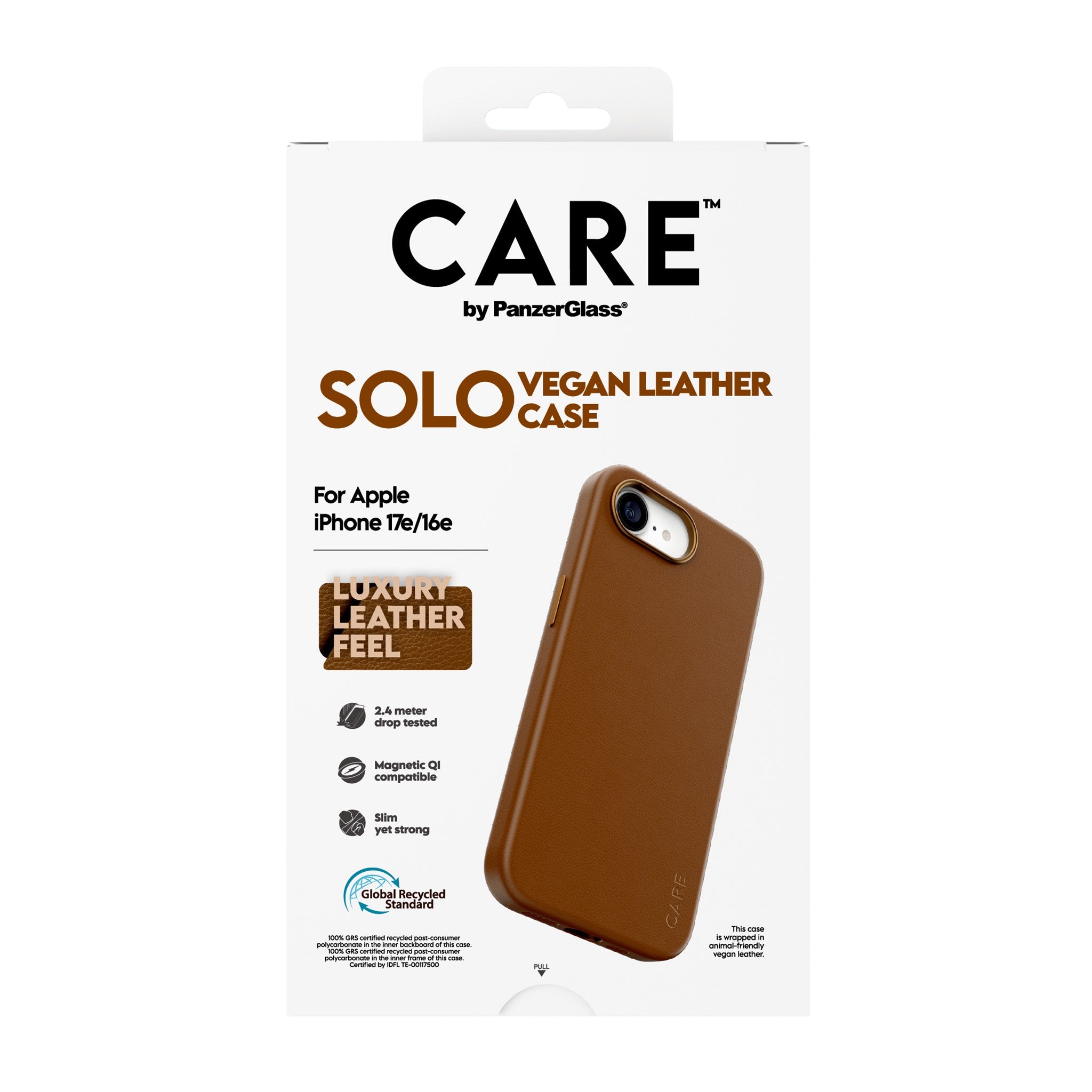 CARE™ by PanzerGlass® Solo Case Braun iPhone 17e | 16e