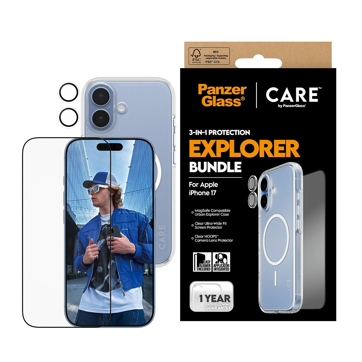 PanzerGlass® | CARE by PanzerGlass® 3-in-1 Explorer Set iPhone 17