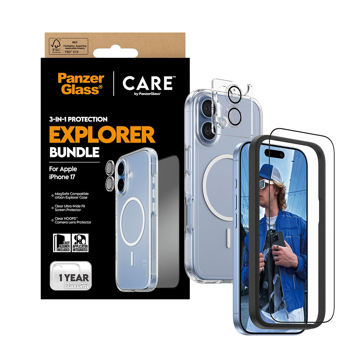 PanzerGlass® | CARE by PanzerGlass® 3-in-1 Explorer Set iPhone 17