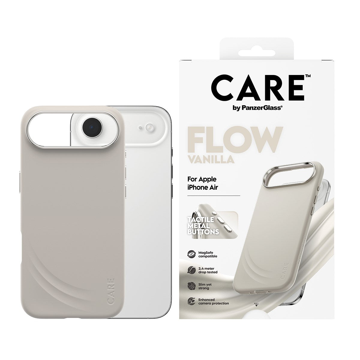 CARE by PanzerGlass® Feature FLOW Case Vanilla m. MagSafe iPhone Air