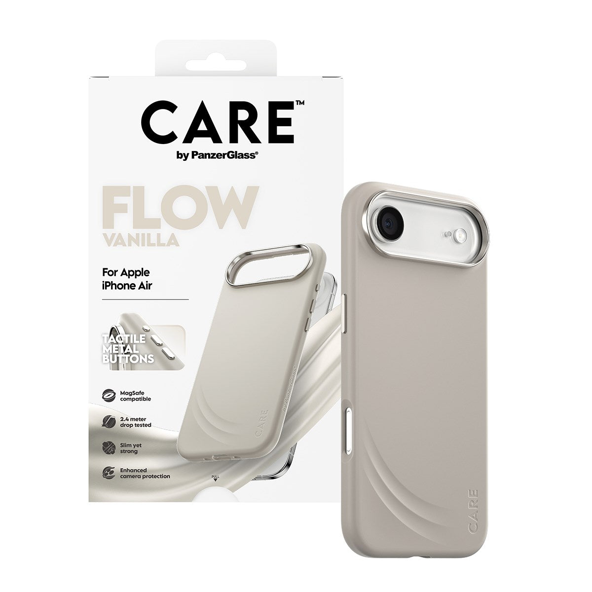 CARE by PanzerGlass® Feature FLOW Case Vanilla m. MagSafe iPhone Air