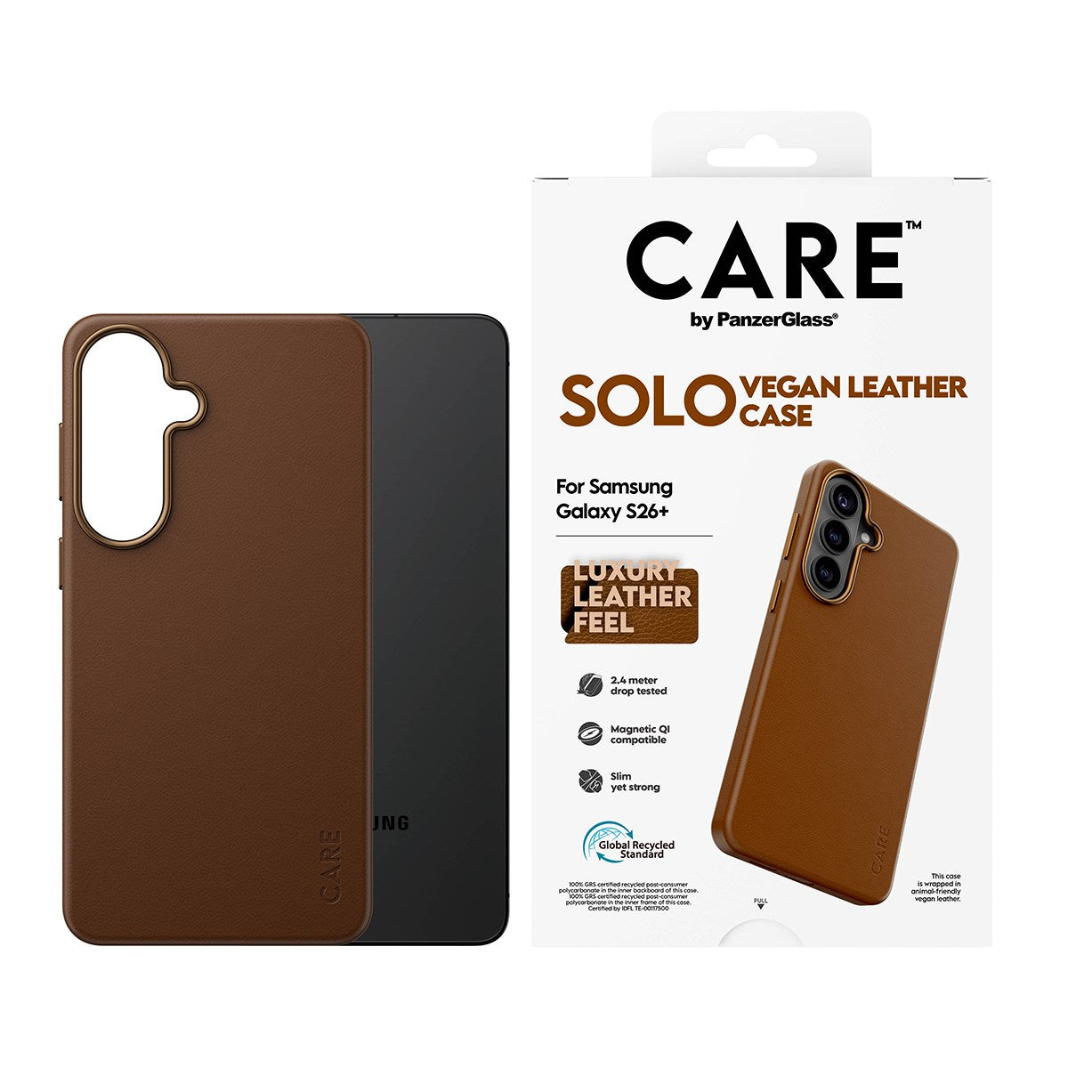 CARE™ by PanzerGlass® Solo Case Braun m. Qi Samsung Galaxy S26+