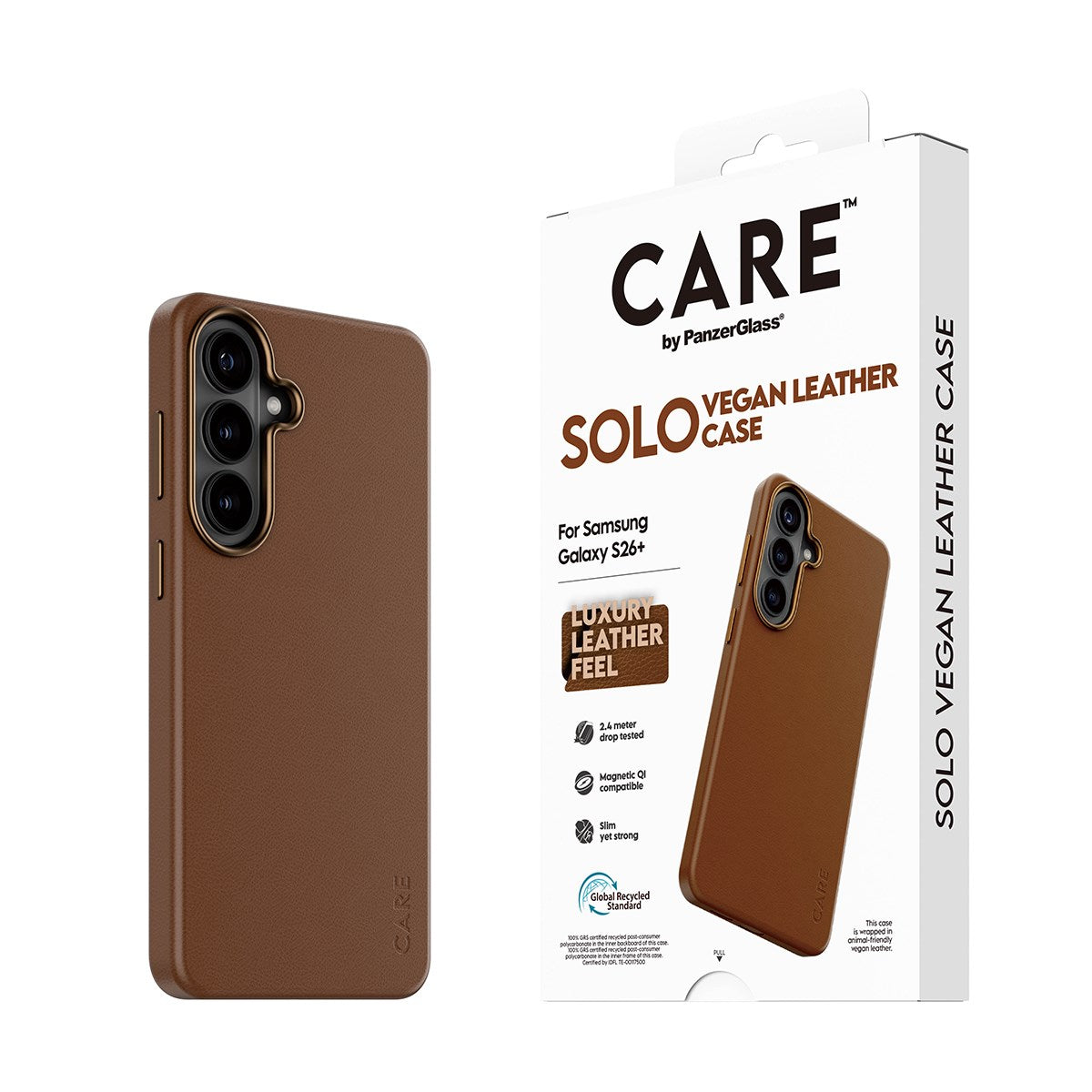 CARE™ by PanzerGlass® Solo Case Braun m. Qi Samsung Galaxy S26+