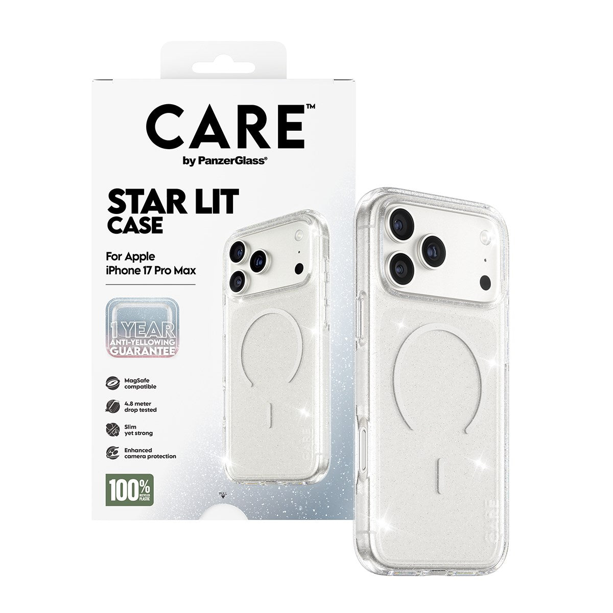 CARE by PanzerGlass® Flagship Case Urban Explorer Star Lit m. Weiß MagSafe iPhone 17 Pro Max