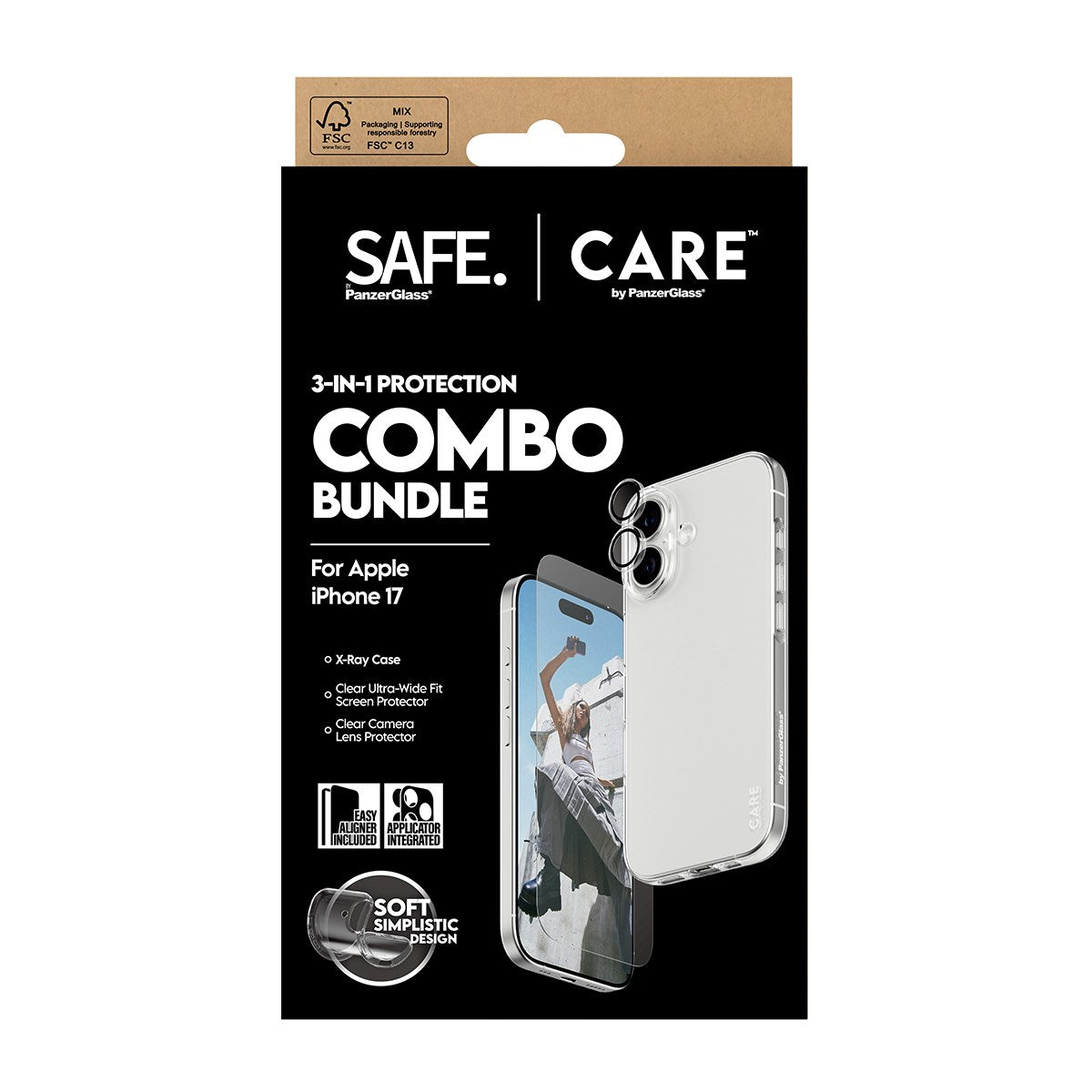 SAFE. | CARE by PanzerGlass® 3-in-1 Combo Set iPhone 17