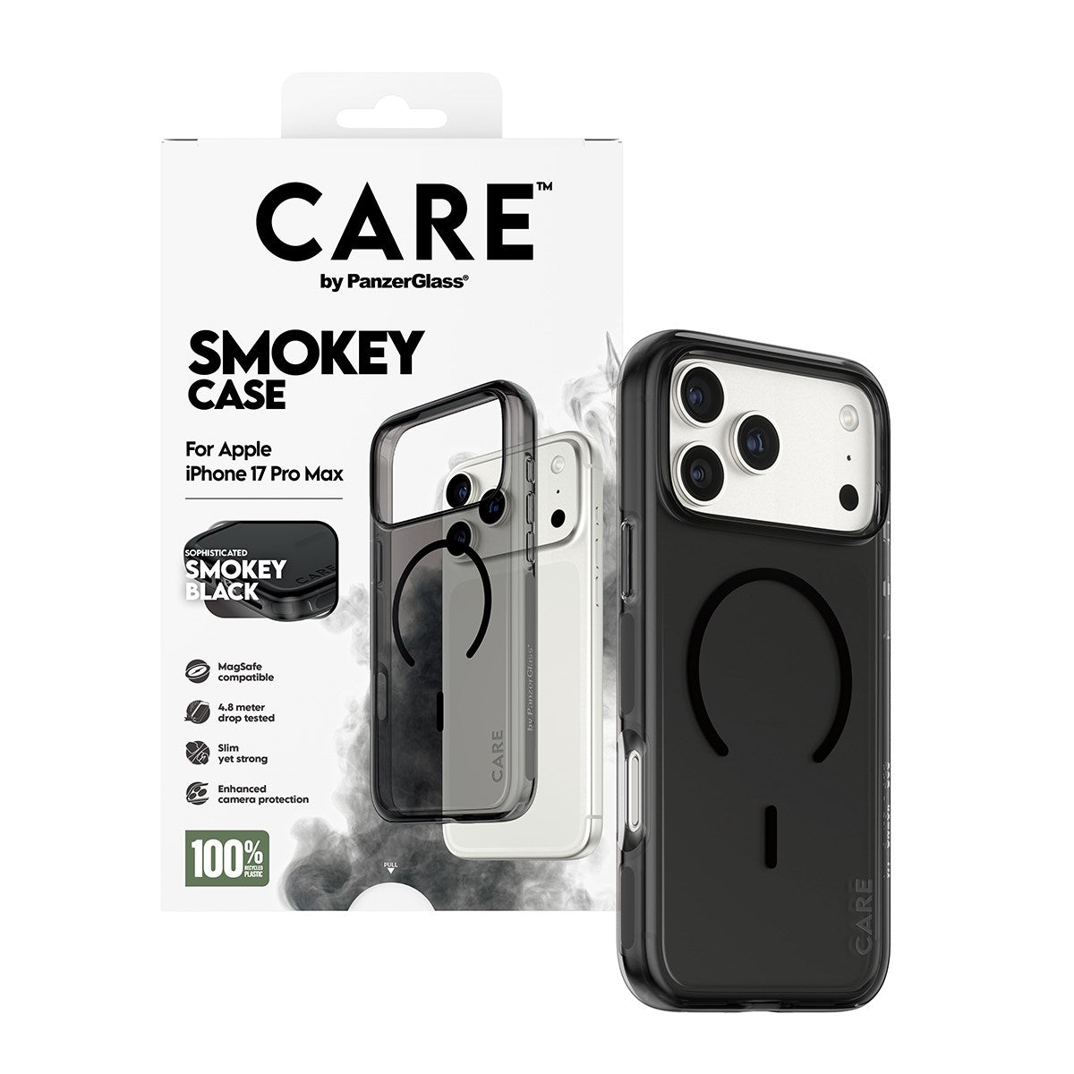 CARE by PanzerGlass® Flagship Case Urban Explorer Smokey m. Schwarz MagSafe iPhone 17 Pro Max