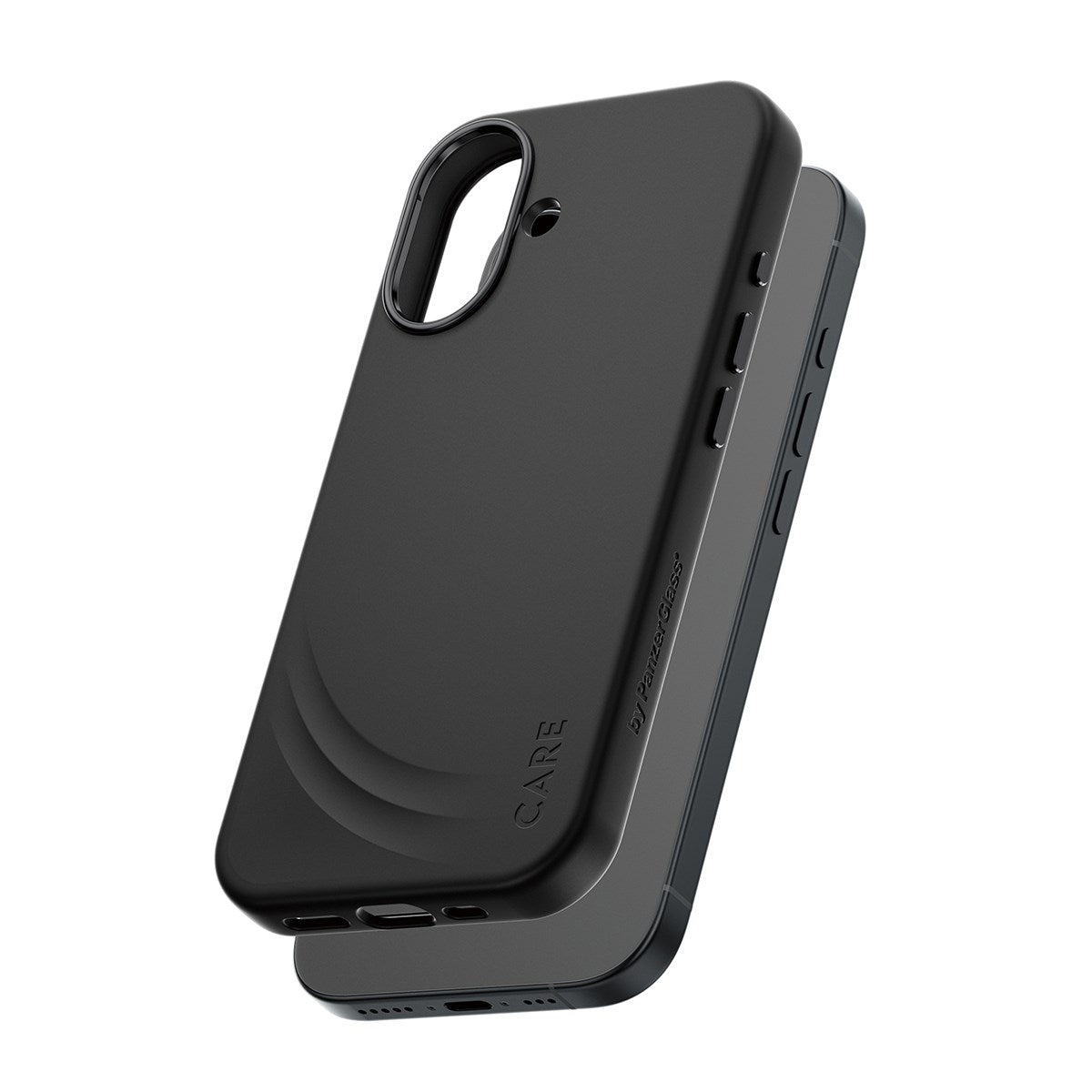 CARE by PanzerGlass® Feature FLOW Case Schwarz m. Cutout for Haptic & MagSafe iPhone 17
