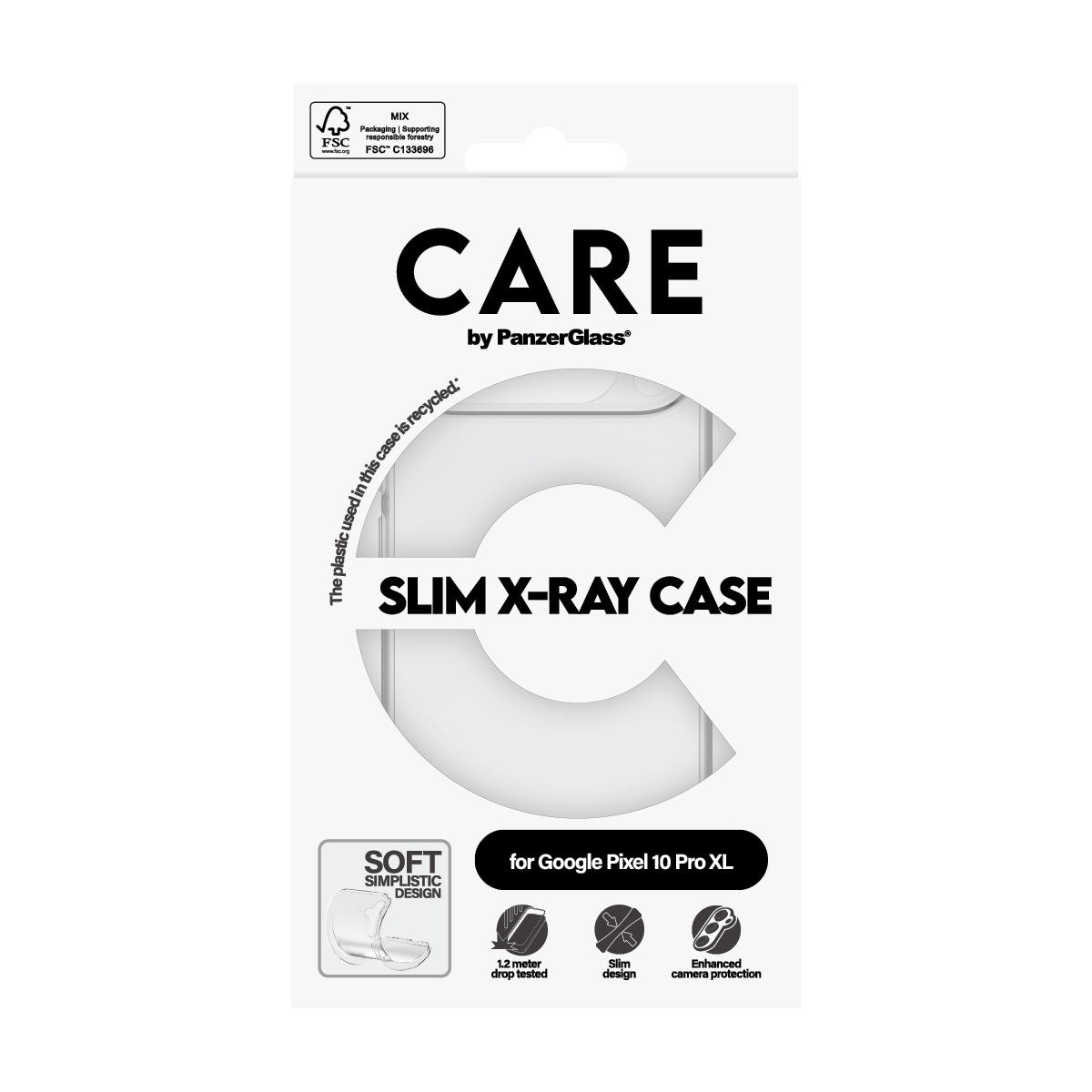 CARE by PanzerGlass® Fashionable Case Transparent X-Ray Soft Basic Google Pixel 10 Pro XL