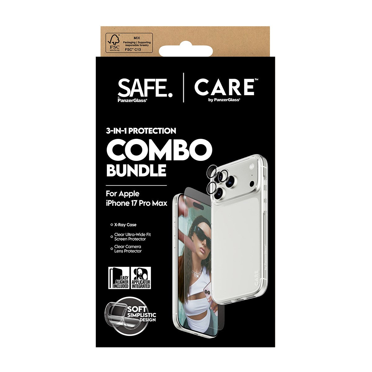 SAFE. | CARE by PanzerGlass® 3-in-1 Combo Set iPhone 17 Pro Max