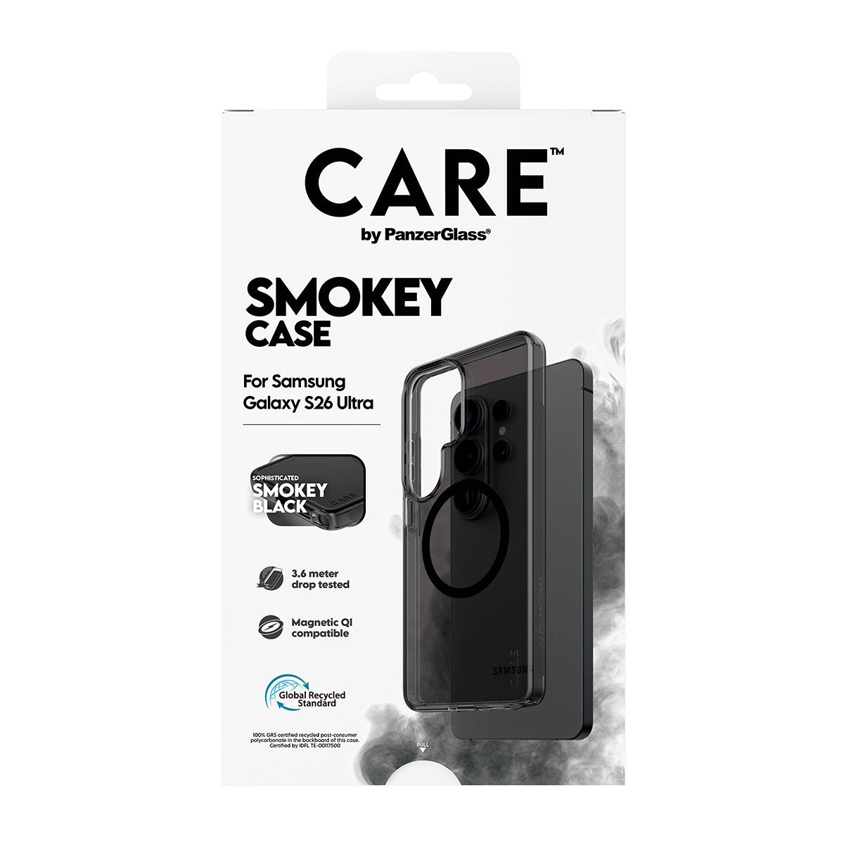 CARE™ by PanzerGlass® Urban Explorer Case Smokey m. Schwarz Qi Samsung Galaxy S26 Ultra
