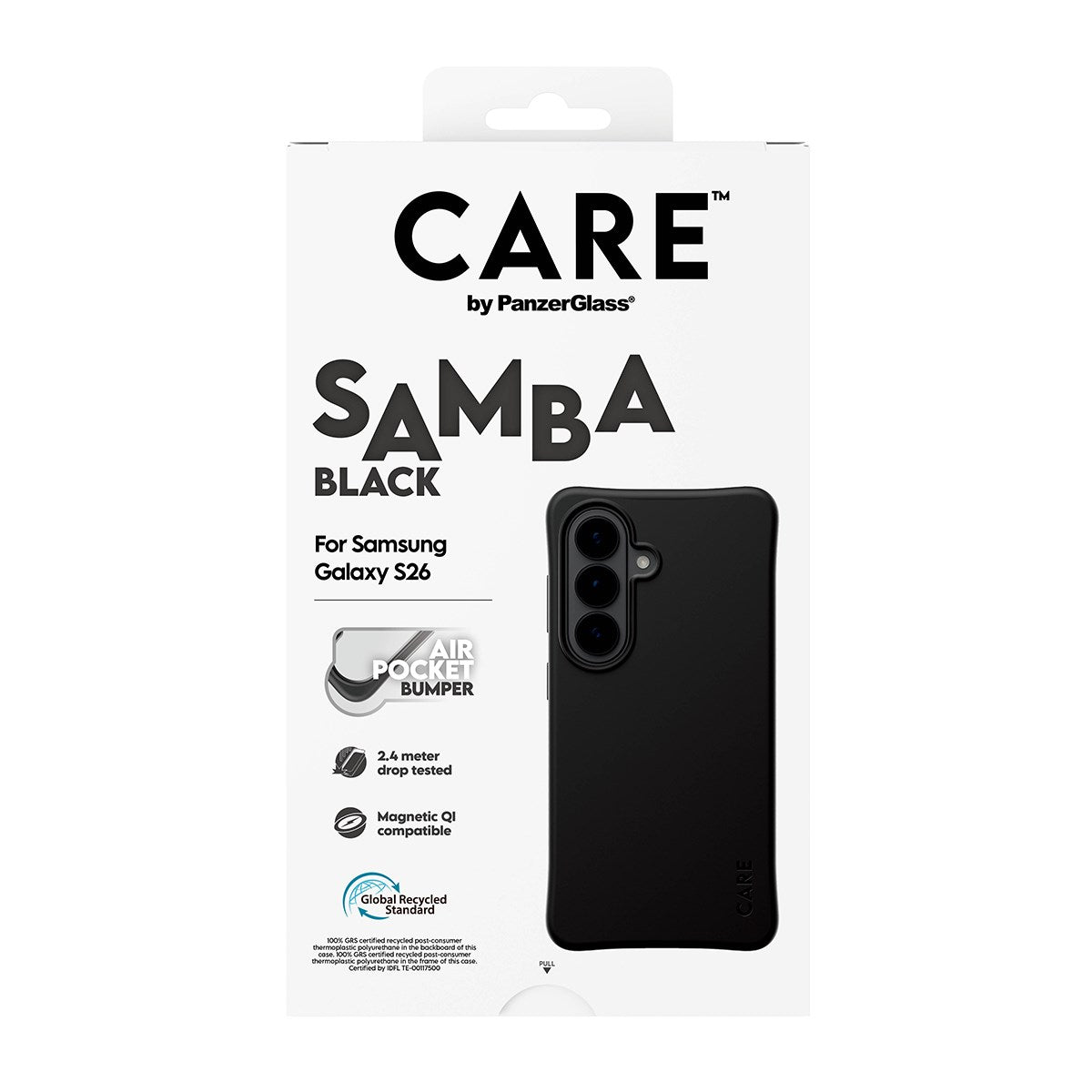 CARE™ by PanzerGlass® Samba Case Schwarz m. Qi Samsung Galaxy S26