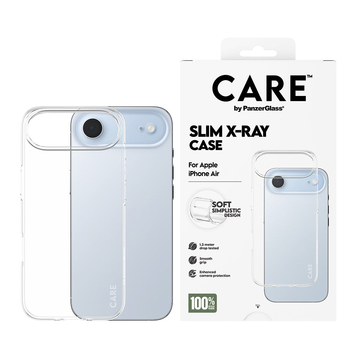 CARE by PanzerGlass® Fashionable Case Transparent X-Ray Soft Basic iPhone Air