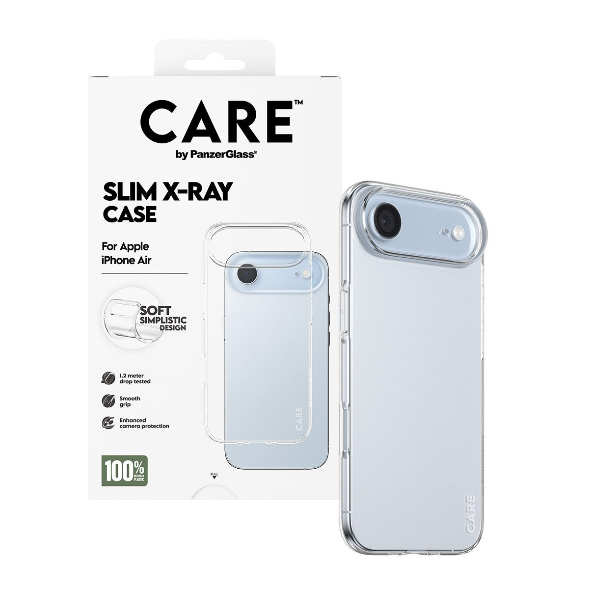 CARE by PanzerGlass® Fashionable Case Transparent X-Ray Soft Basic iPhone Air