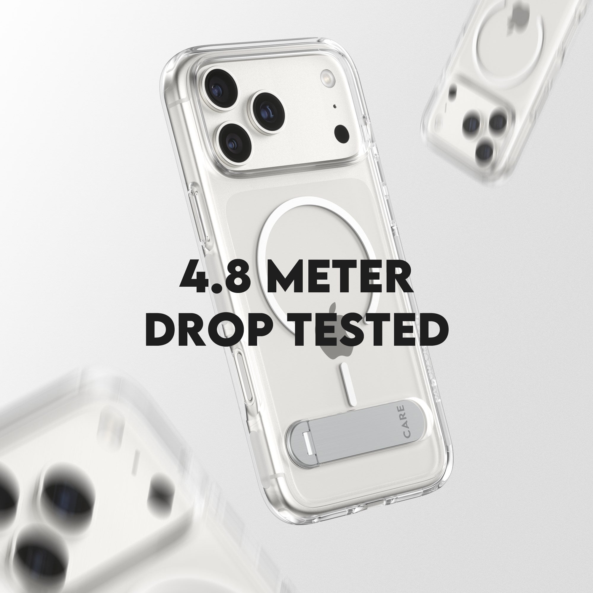 CARE by PanzerGlass® Feature Case Transparent m. Kickstand & MagSafe iPhone 17 Pro Max