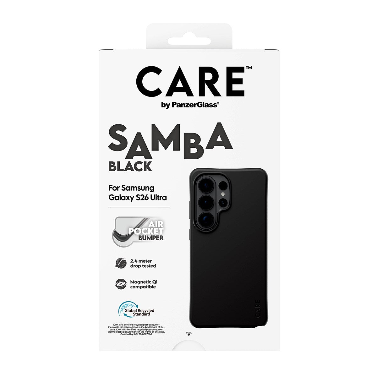 CARE™ by PanzerGlass® Samba Case Schwarz m. Qi Samsung Galaxy S26 Ultra