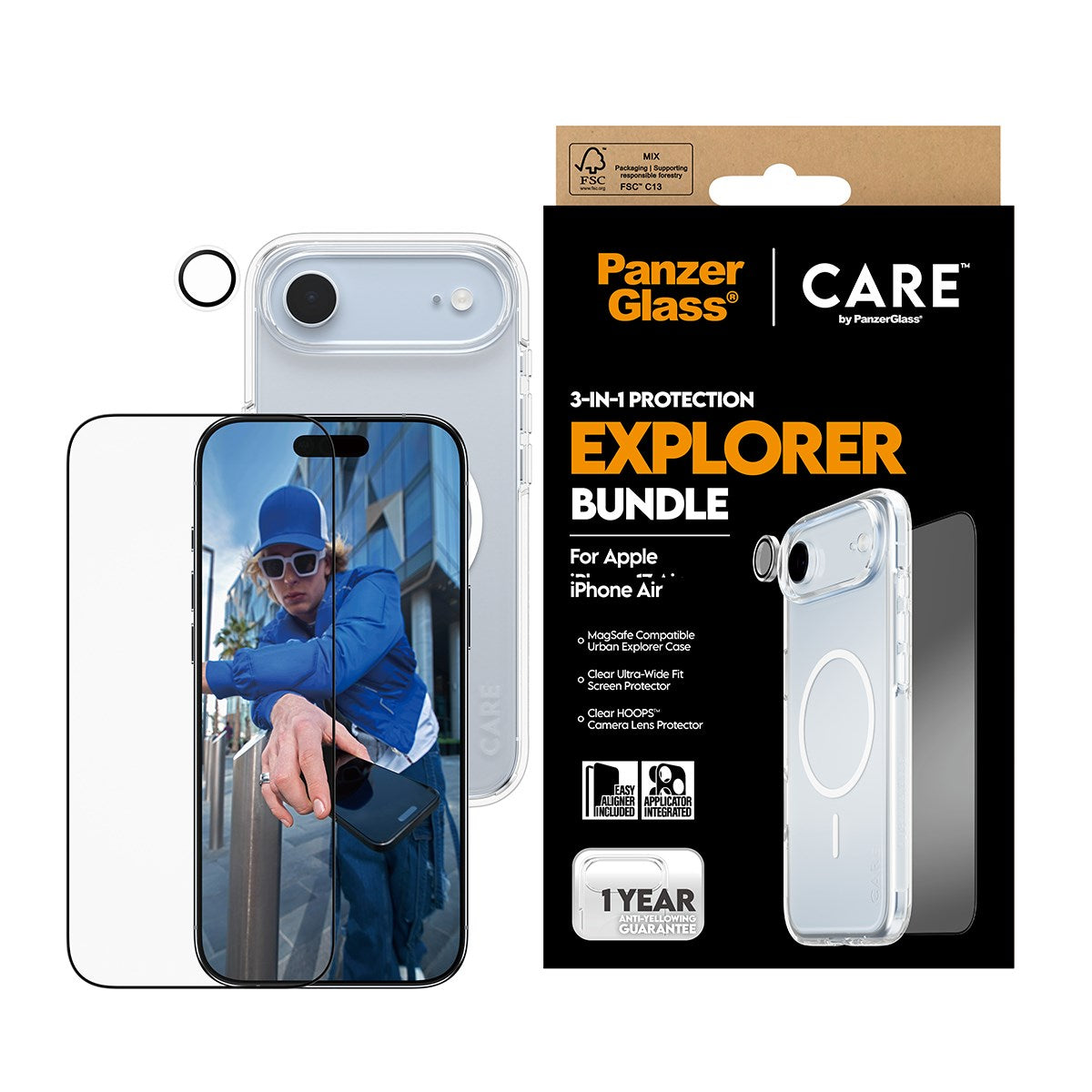 PanzerGlass® | CARE by PanzerGlass® 3-in-1 Explorer Set iPhone Air