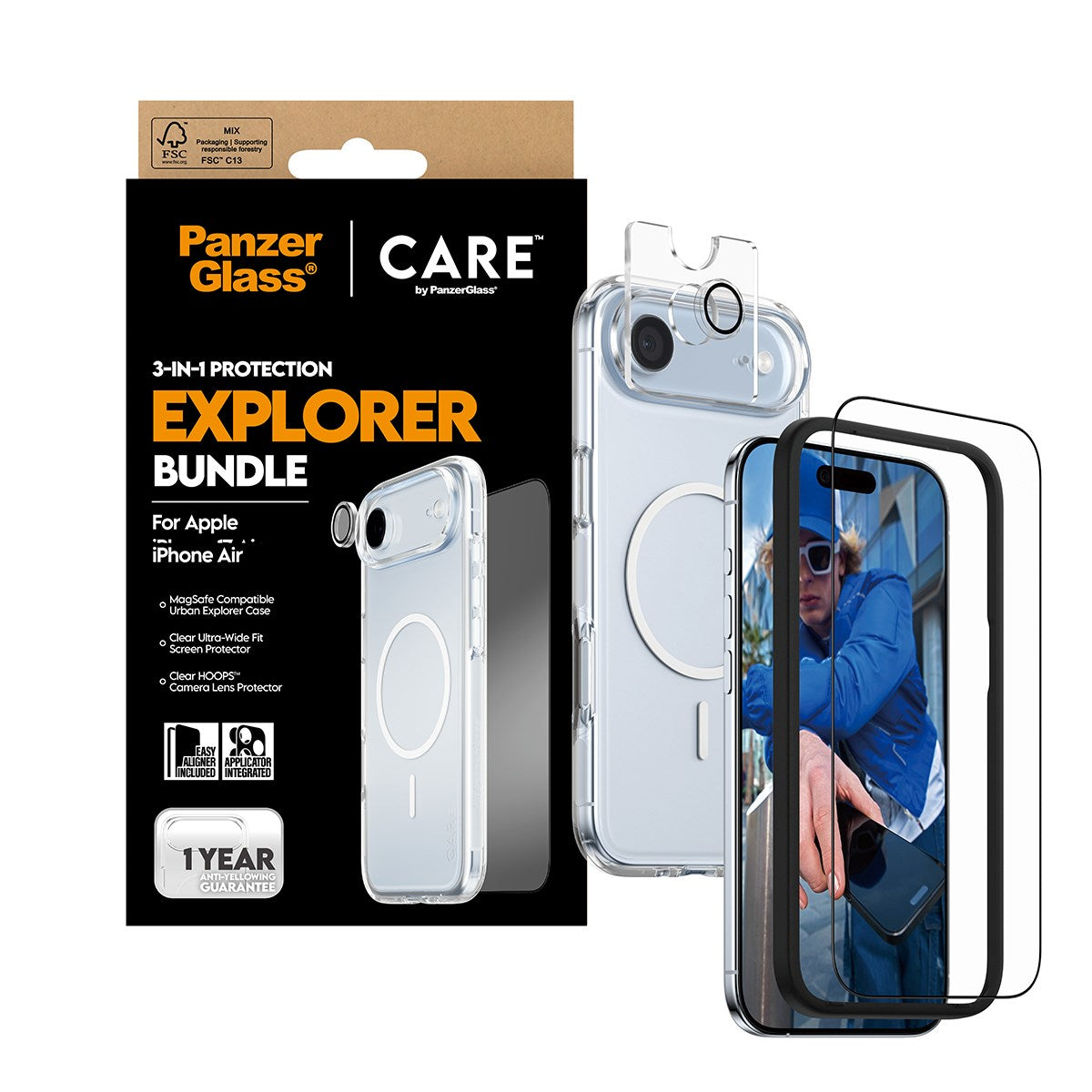 PanzerGlass® | CARE by PanzerGlass® 3-in-1 Explorer Set iPhone Air