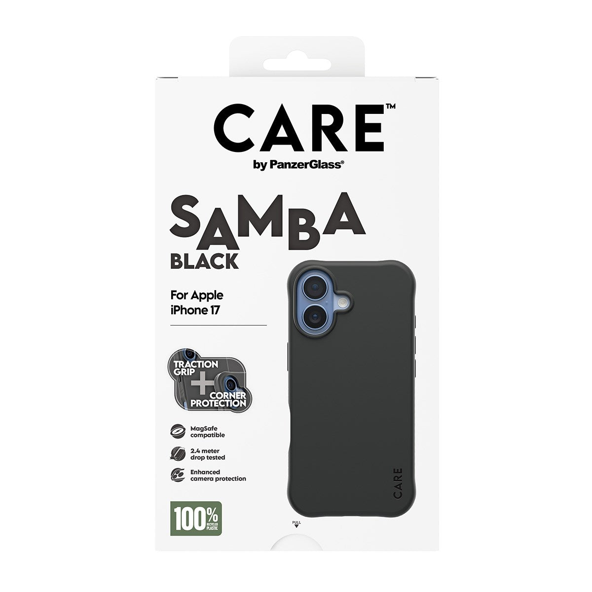 CARE by PanzerGlass® Fashionable Case Samba Schwarz m. MagSafe iPhone 17