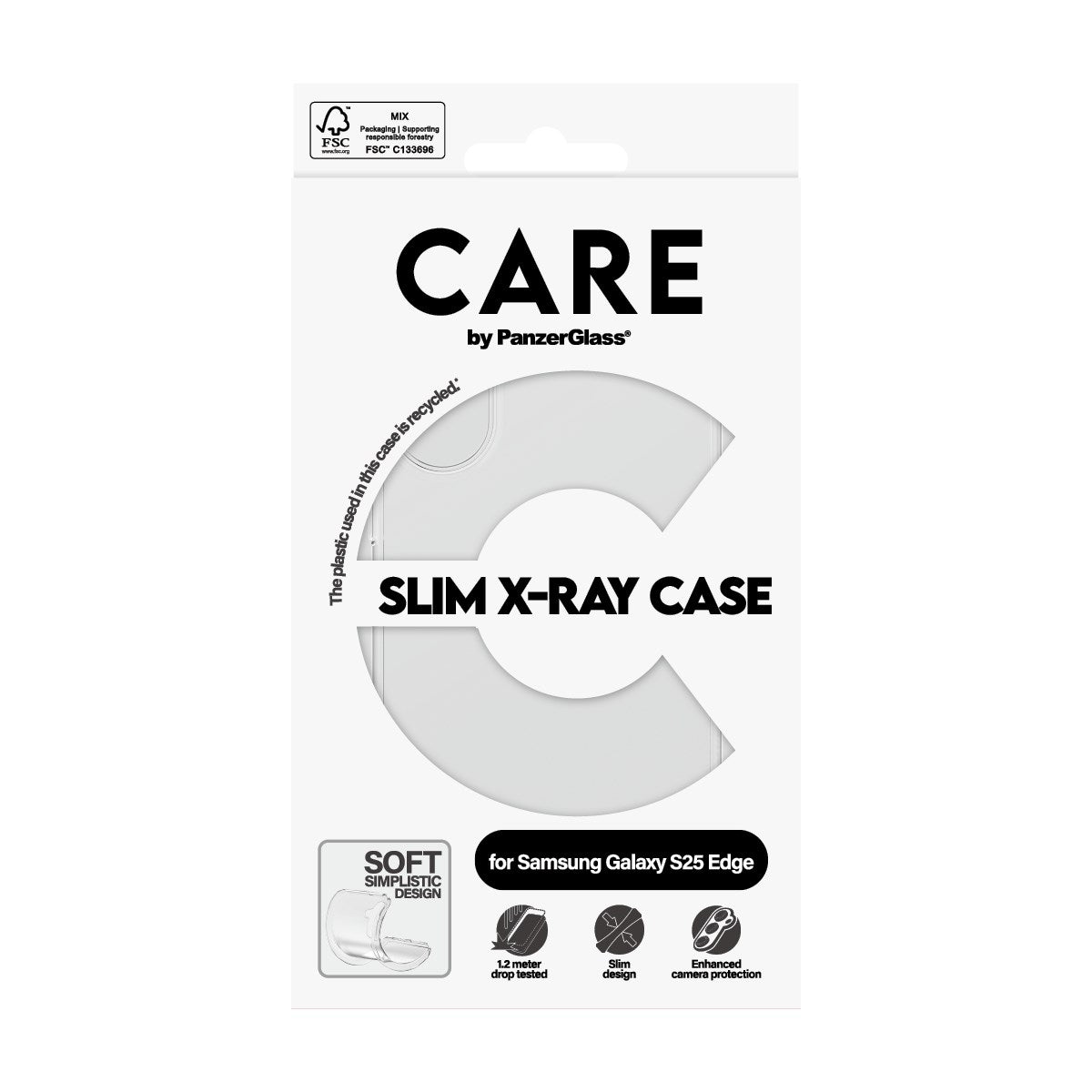 CARE by PanzerGlass® Fashionable Case Transparent X-Ray Soft Basic Samsung S25 Edge