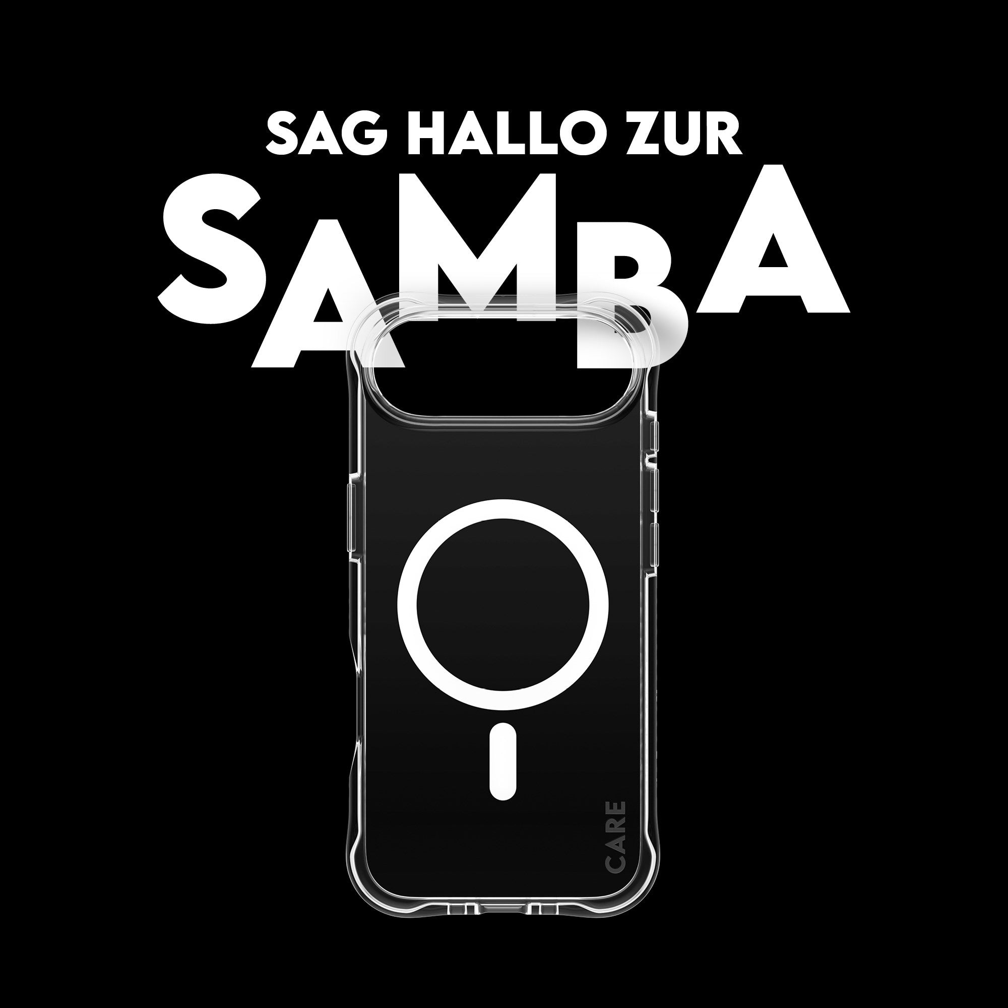 CARE™ by PanzerGlass® Samba Case Transparent m. Weiß MagSafe iPhone Air