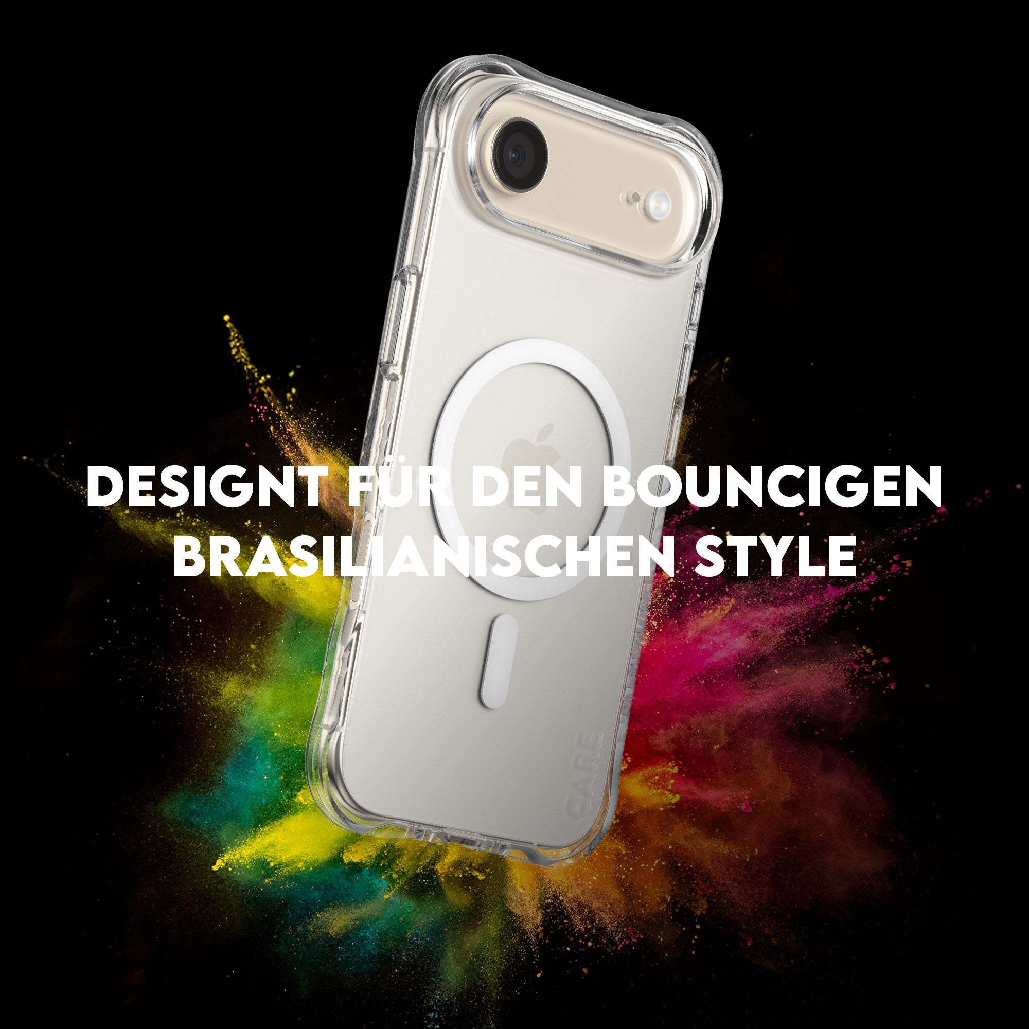 CARE™ by PanzerGlass® Samba Case Transparent m. Weiß MagSafe iPhone Air