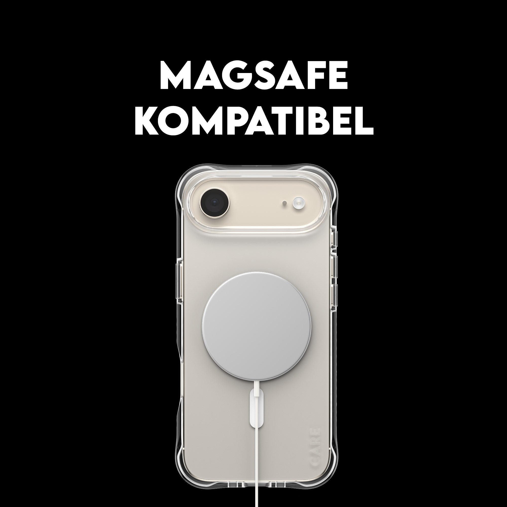 CARE™ by PanzerGlass® Samba Case Transparent m. Weiß MagSafe iPhone Air