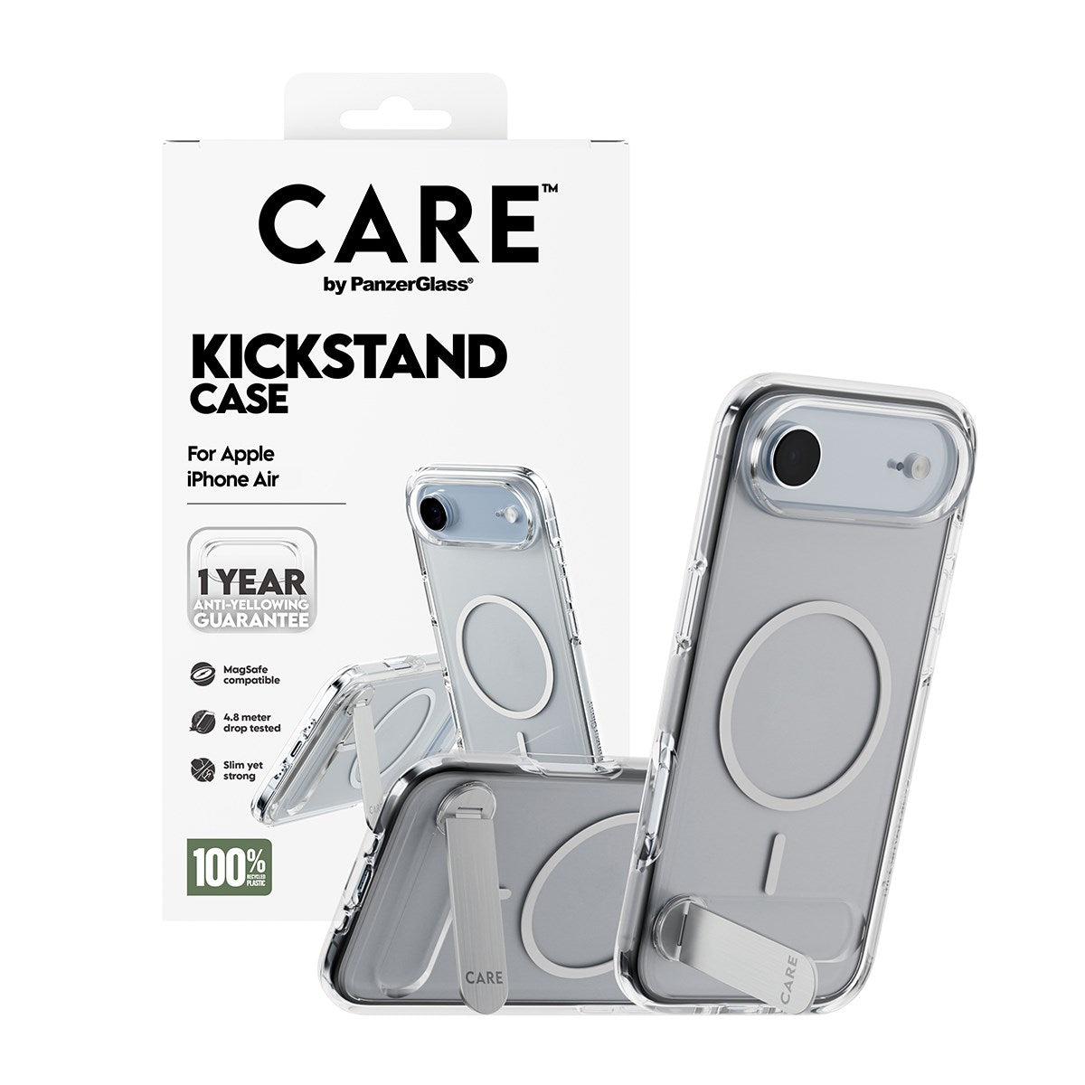 CARE by PanzerGlass® Feature Case Transparent m. Kickstand & MagSafe iPhone Air
