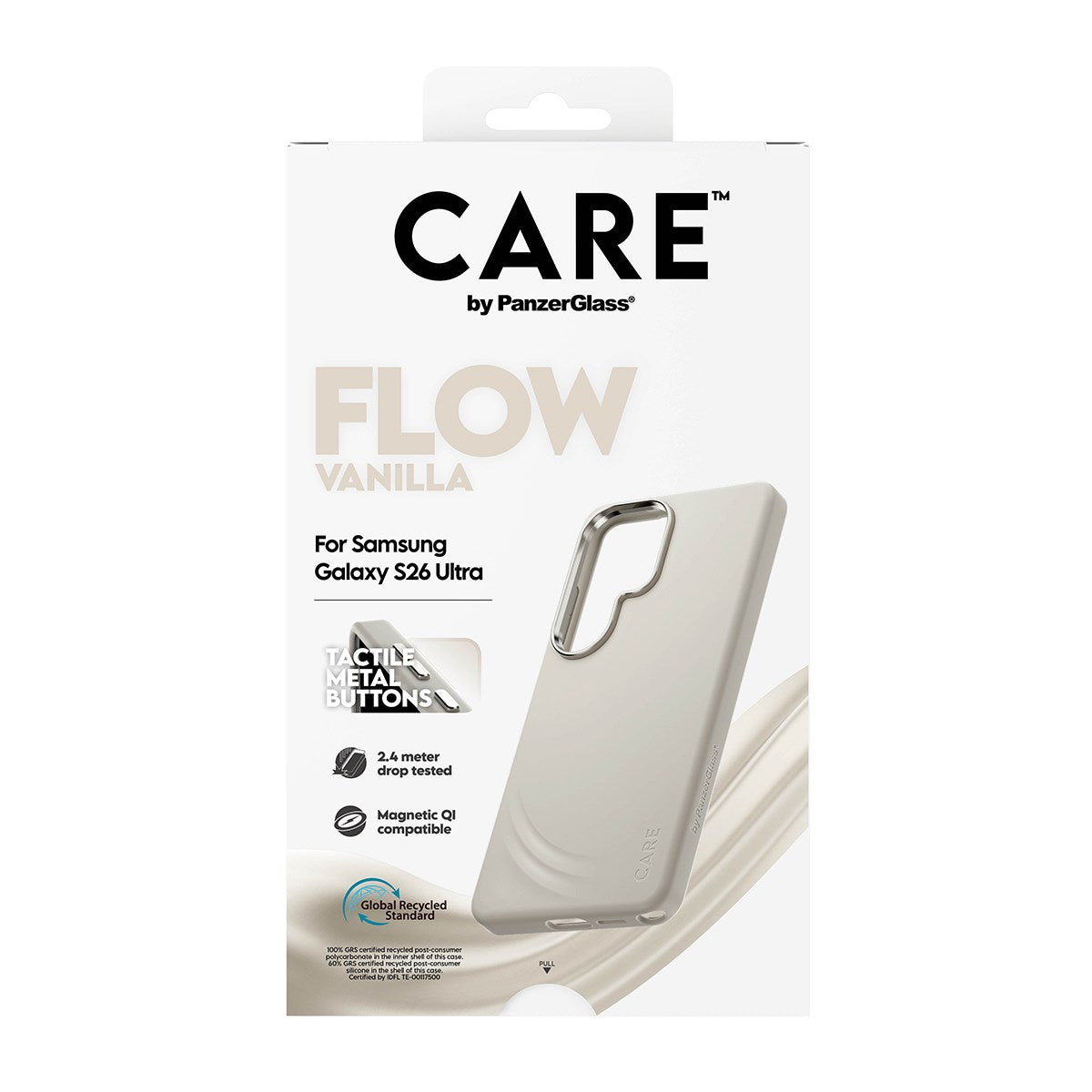 CARE™ by PanzerGlass® Flow Case Vanilla m. Qi Samsung Galaxy S26 Ultra