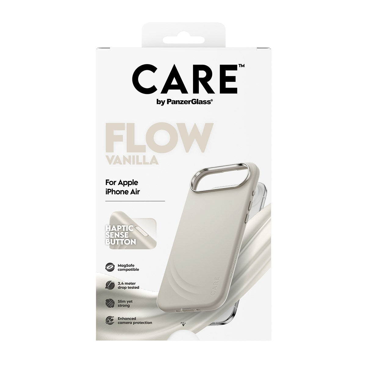 CARE by PanzerGlass® Feature FLOW Case Vanilla m. Cutout for Haptic & MagSafe iPhone Air