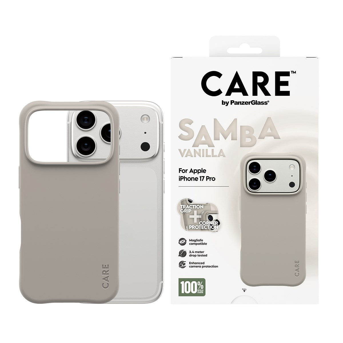 CARE by PanzerGlass® Fashionable Case Samba Vanilla m. MagSafe iPhone 17 Pro
