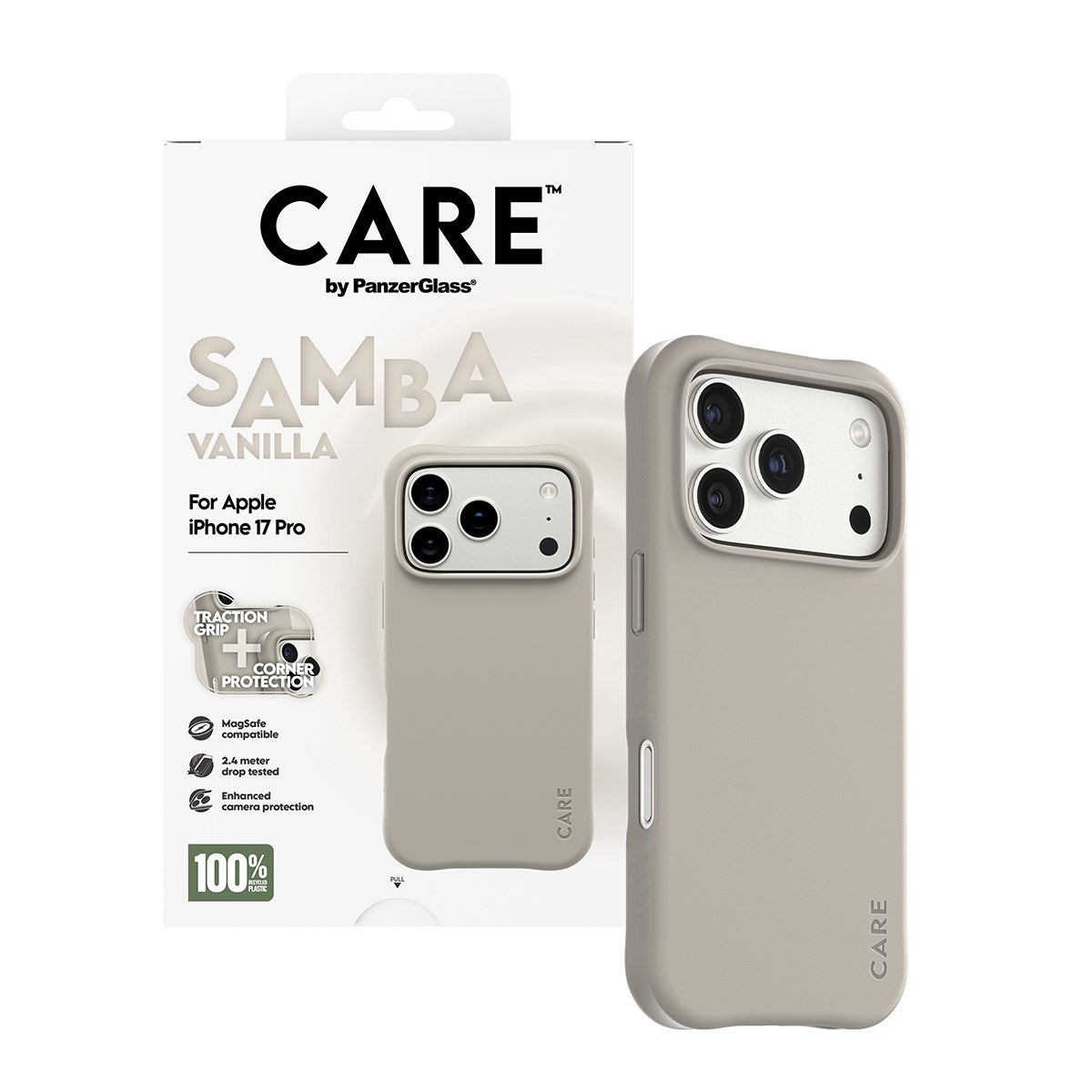 CARE by PanzerGlass® Fashionable Case Samba Vanilla m. MagSafe iPhone 17 Pro
