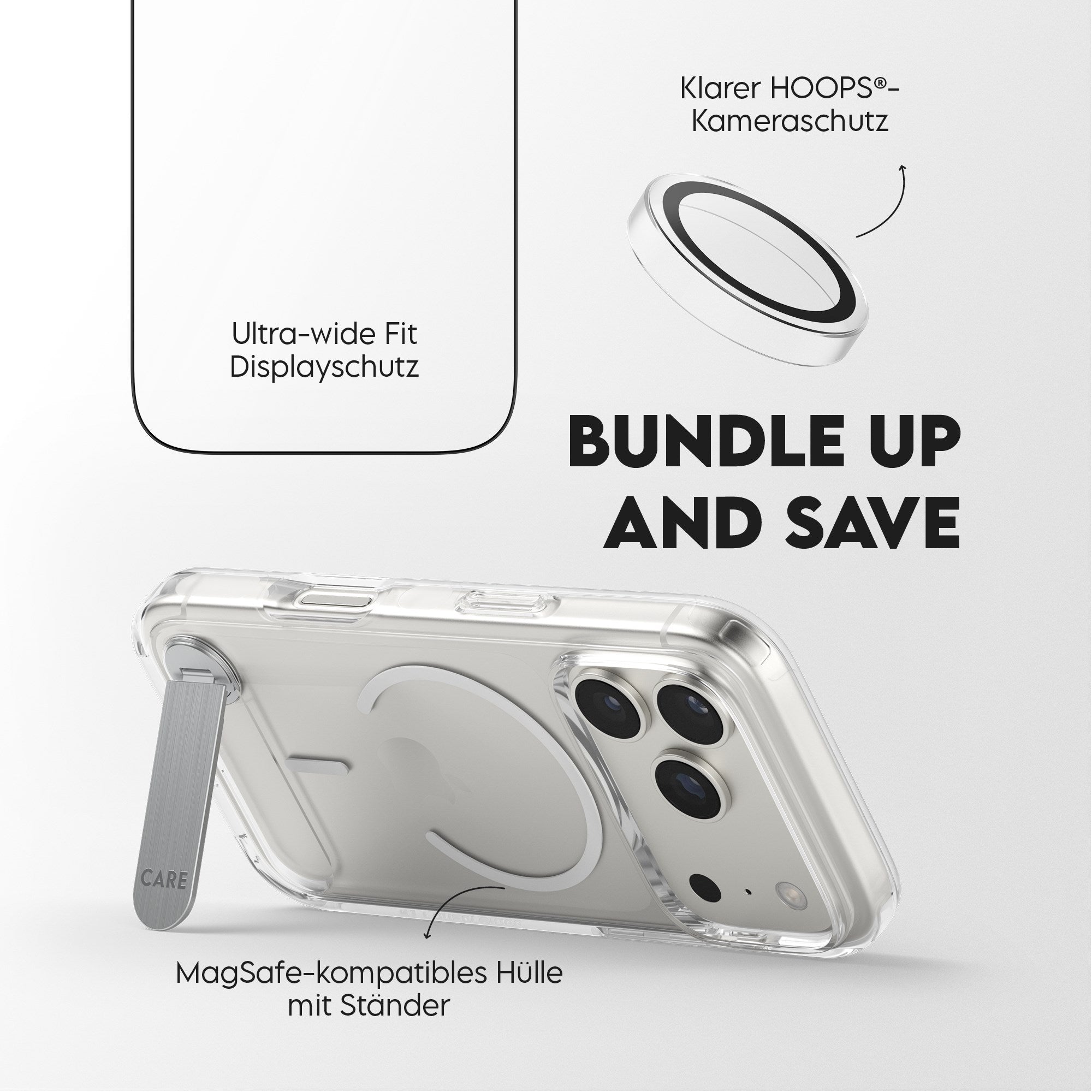 PanzerGlass® | CARE™ by PanzerGlass® 3-in-1 Kick Set iPhone 17 Pro