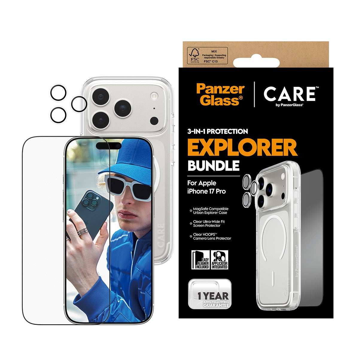 PanzerGlass® | CARE by PanzerGlass® 3-in-1 Explorer Set iPhone 17 Pro